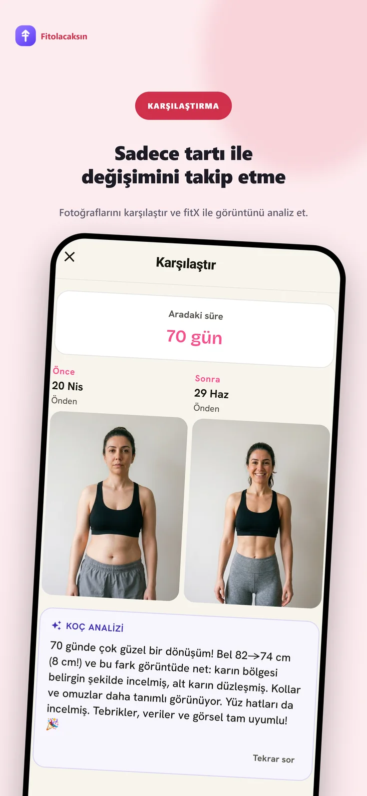 Fitolacaksın değişim karşılaştırma ekranı